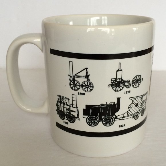 Illustrated History of Locomotives Coffee Mug Staffordshire Kiln Craft Series 1 - Picture 3 of 7